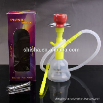 New arrival Portable Chepa Hookah Arabic Led Plastic Picnic Shisha